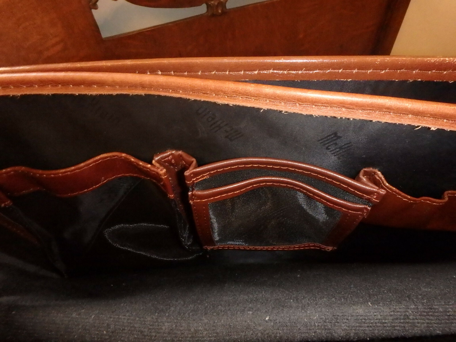 McKlein Briefcase British Tan Leather attache Padded Laptop Business Bag