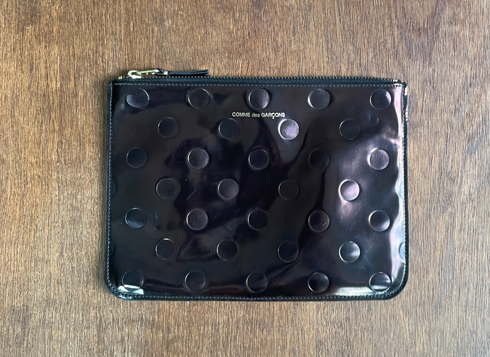 COMME des GARCONS Patent Leather Pouch Bag Made in Spain