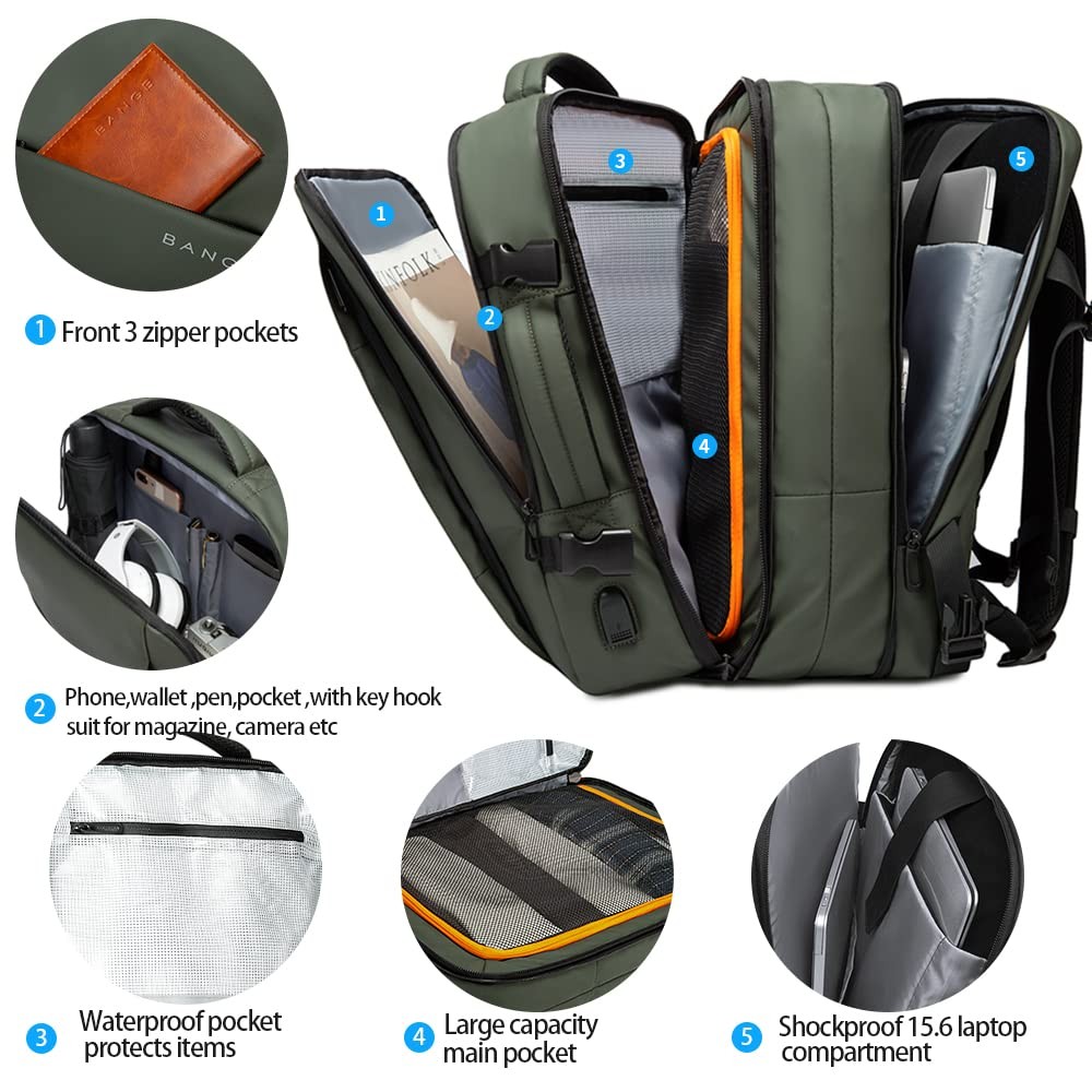 Expandable Travel Backpack,35LCarry on Backpack for Women Men Airline Approve…