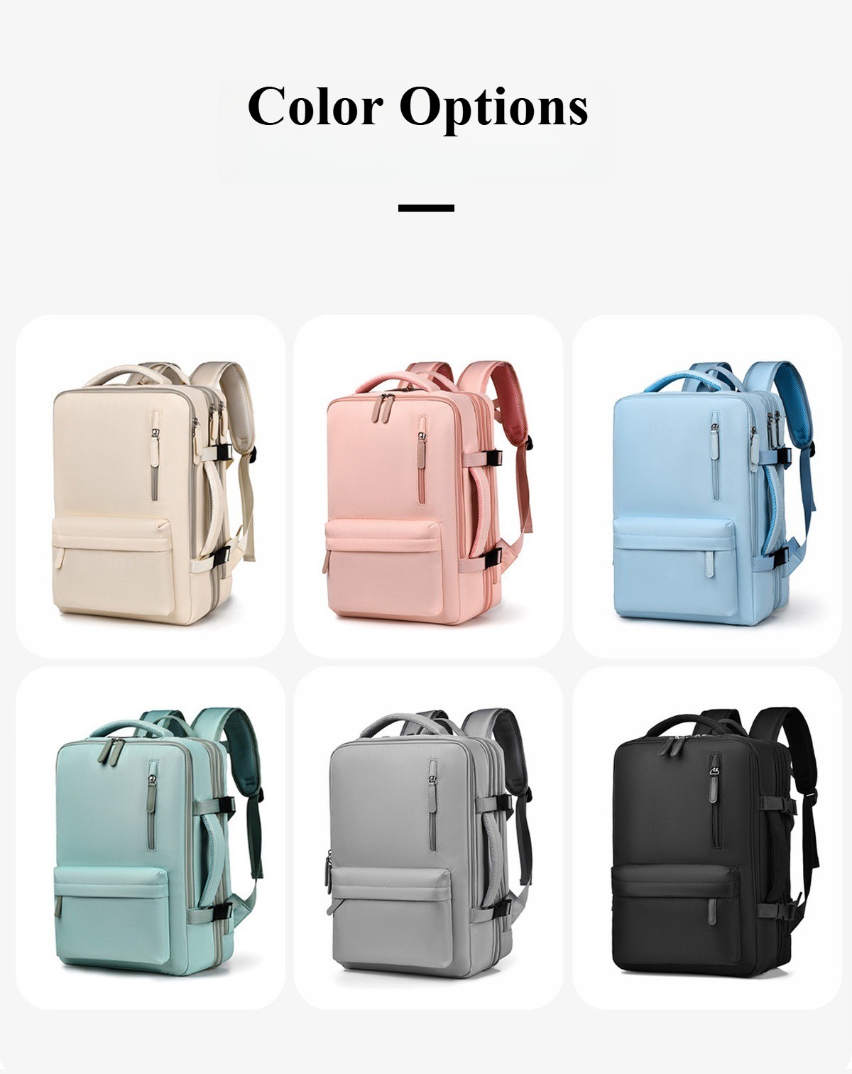 Unisex Large-Capacity Waterproof Laptop Backpack for Commuting