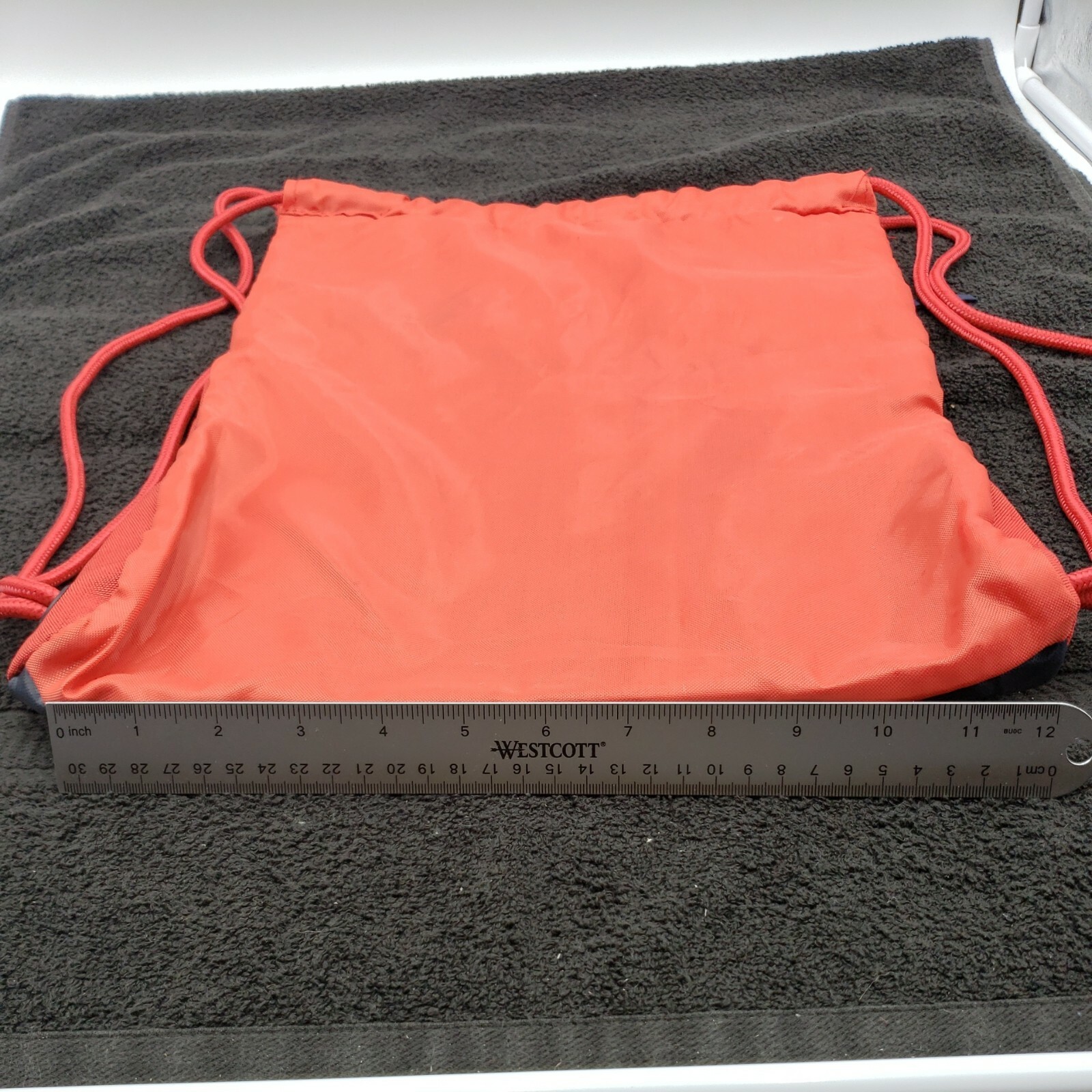 Umbro Black String Bag Red Zipper Compartment