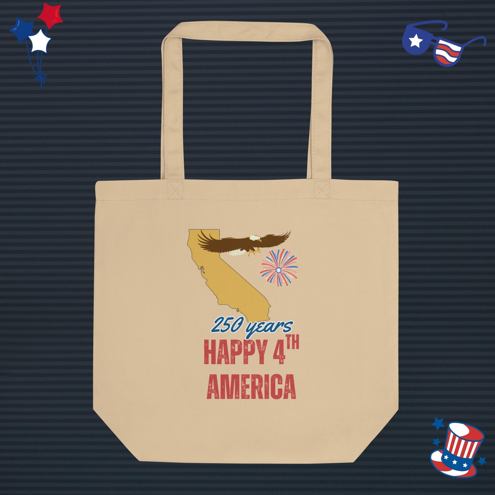 America USA 4th of July 1776-2026 Anniversary Eco Tote Bag