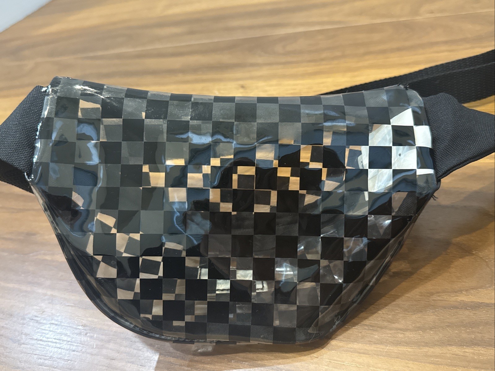 Vans Fanny Pack Black / Clear Checkered Y2K SEE THROUGH Plastic 2019