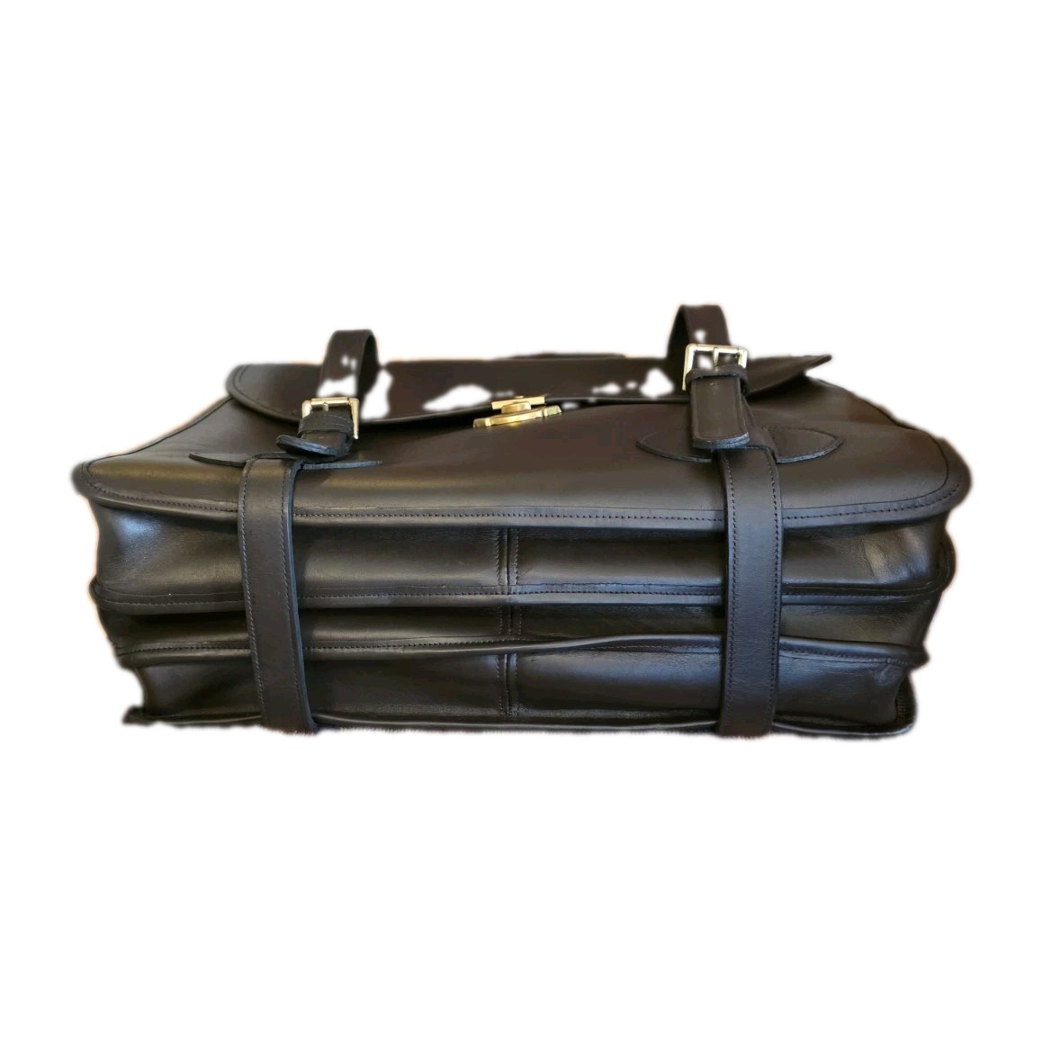 CUSTOM HIDE “1945 US ARMY” 3-Compartment / Leather Briefcase / Messenger Bag