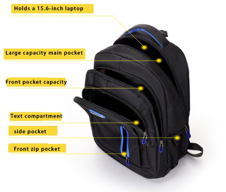 Unisex Multi-Function Book bag. For Teens, Adults & Kids. Great Laptop Backpack.