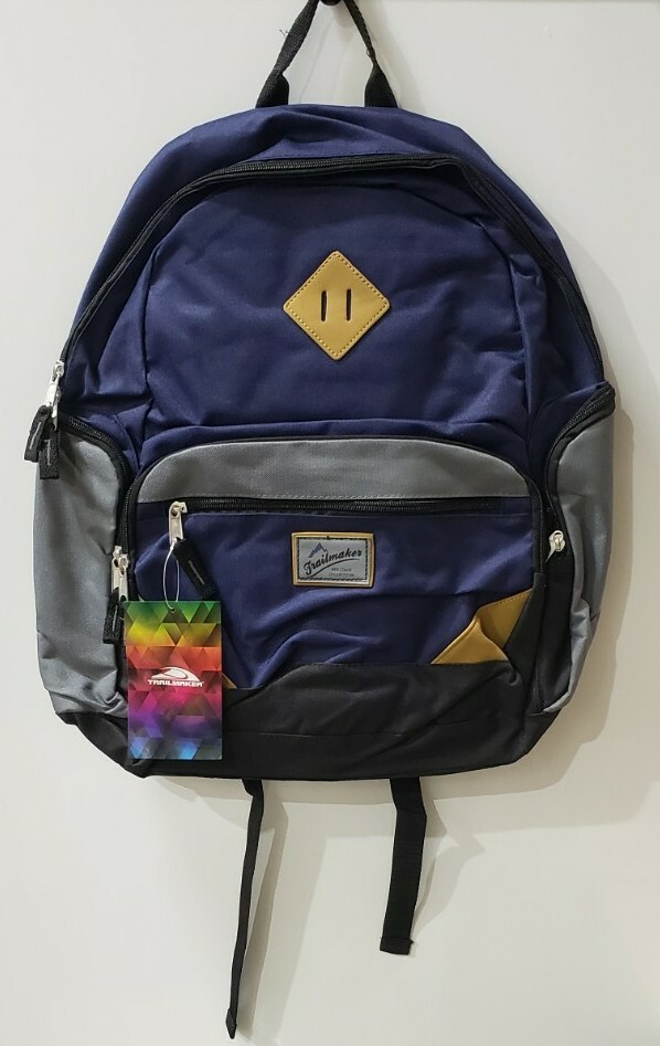 Trailmaker Heritage Collection Backpack With 16″ x 10″ Laptop Holder Blue/Gray