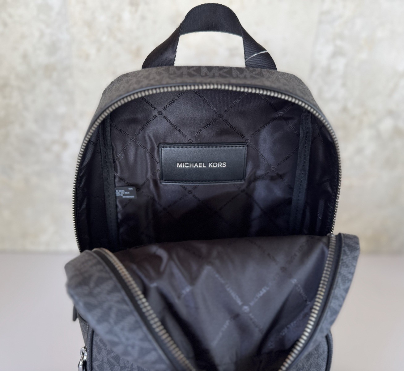 MICHAEL KORS COOPER COMMUTER SLING PACK BACKPACK MK BLACK