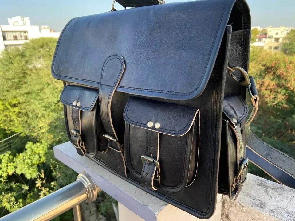 Men’s Genuine Leather Laptop Sleek Bag Business Briefcase Vintage Satchel