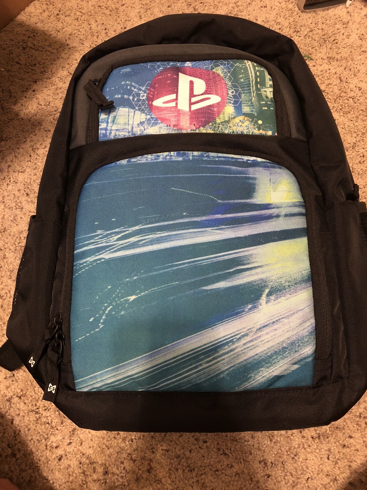 MakerWear Sony PlayStation Laptop Backpack Officially Licensed, Black/Multicolor