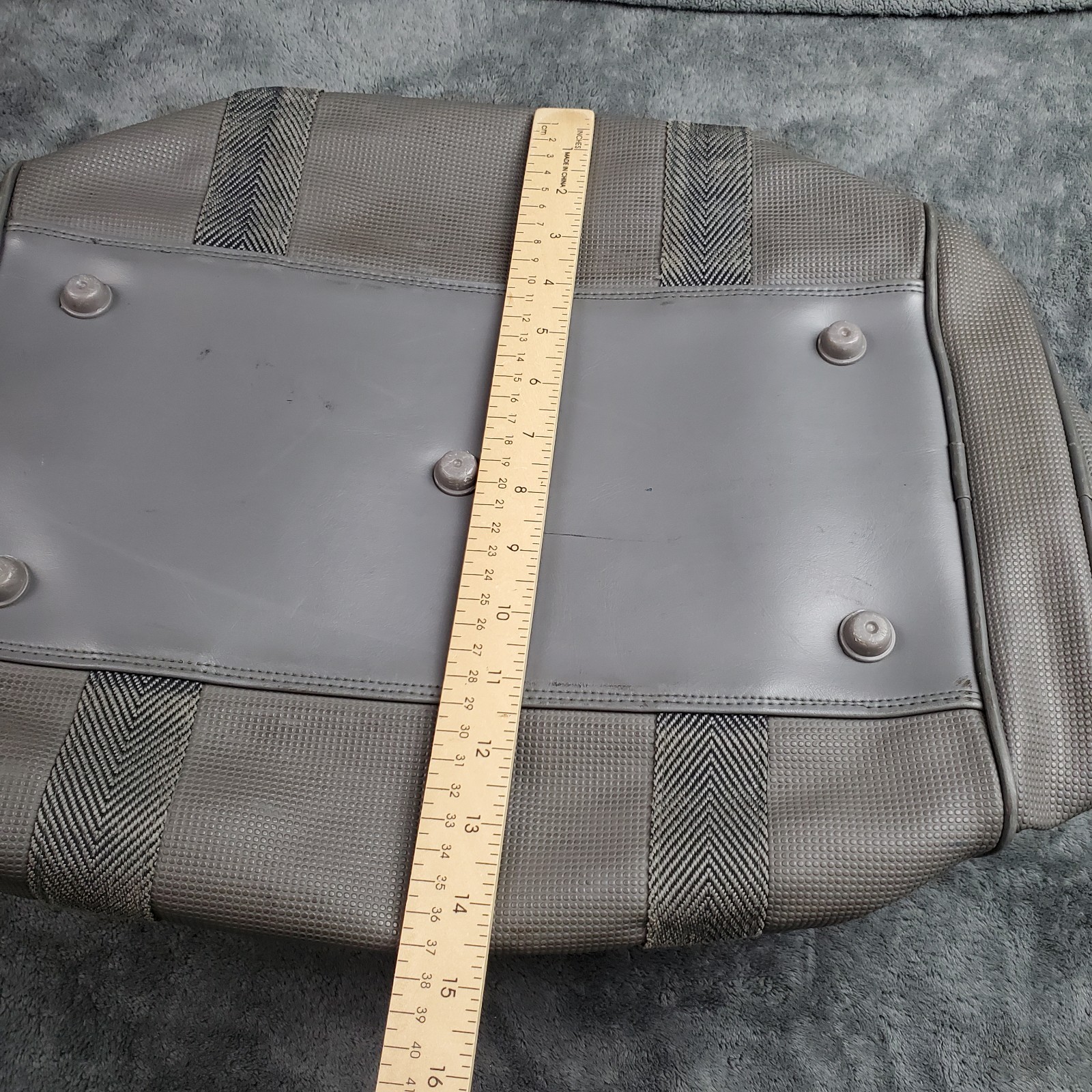 Givenchy Duffle Bag Gray Red Travel Satchel Carry On Overnight