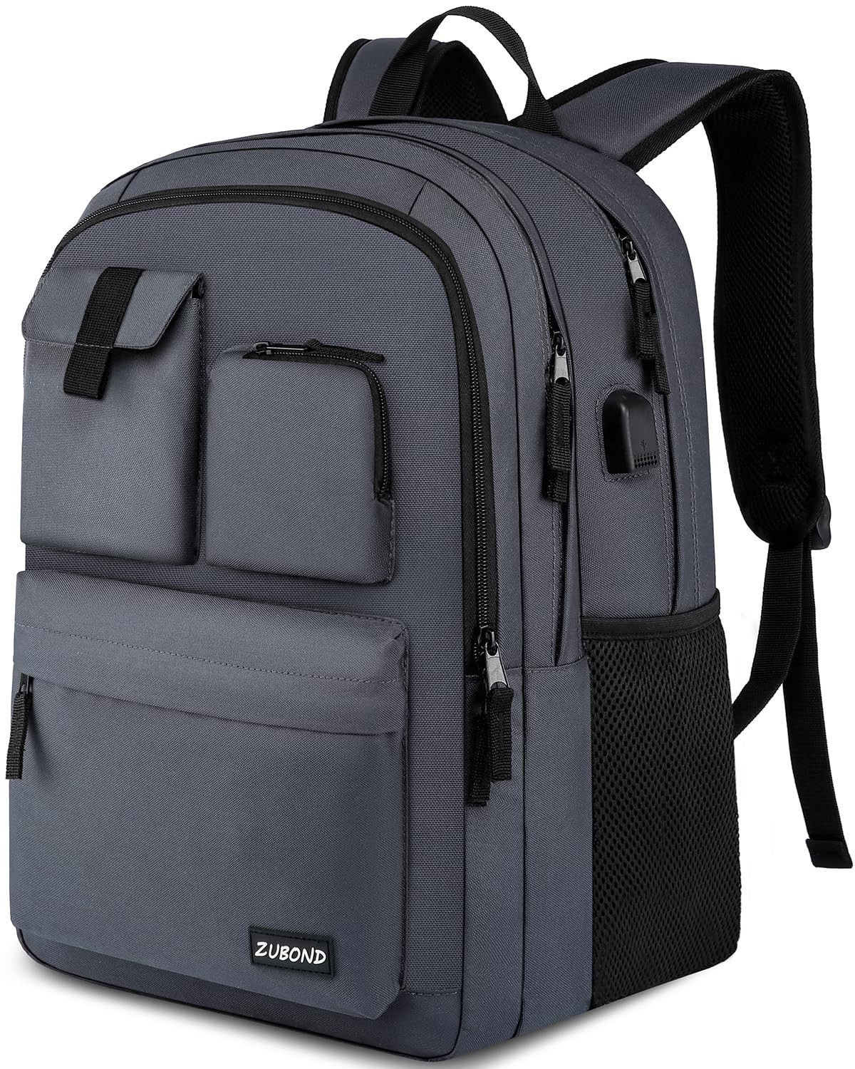 Backpack Men Women, School Teen Student Bookbag 15.6in Laptop USB Charging Port