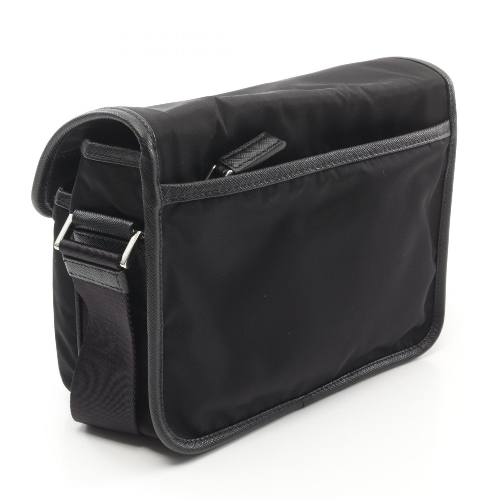 PRADA RE-NYLON TESSUTO+SAFFIANO Shoulder Crossbody Bag 2VD0342DMHF0002 Black NEW