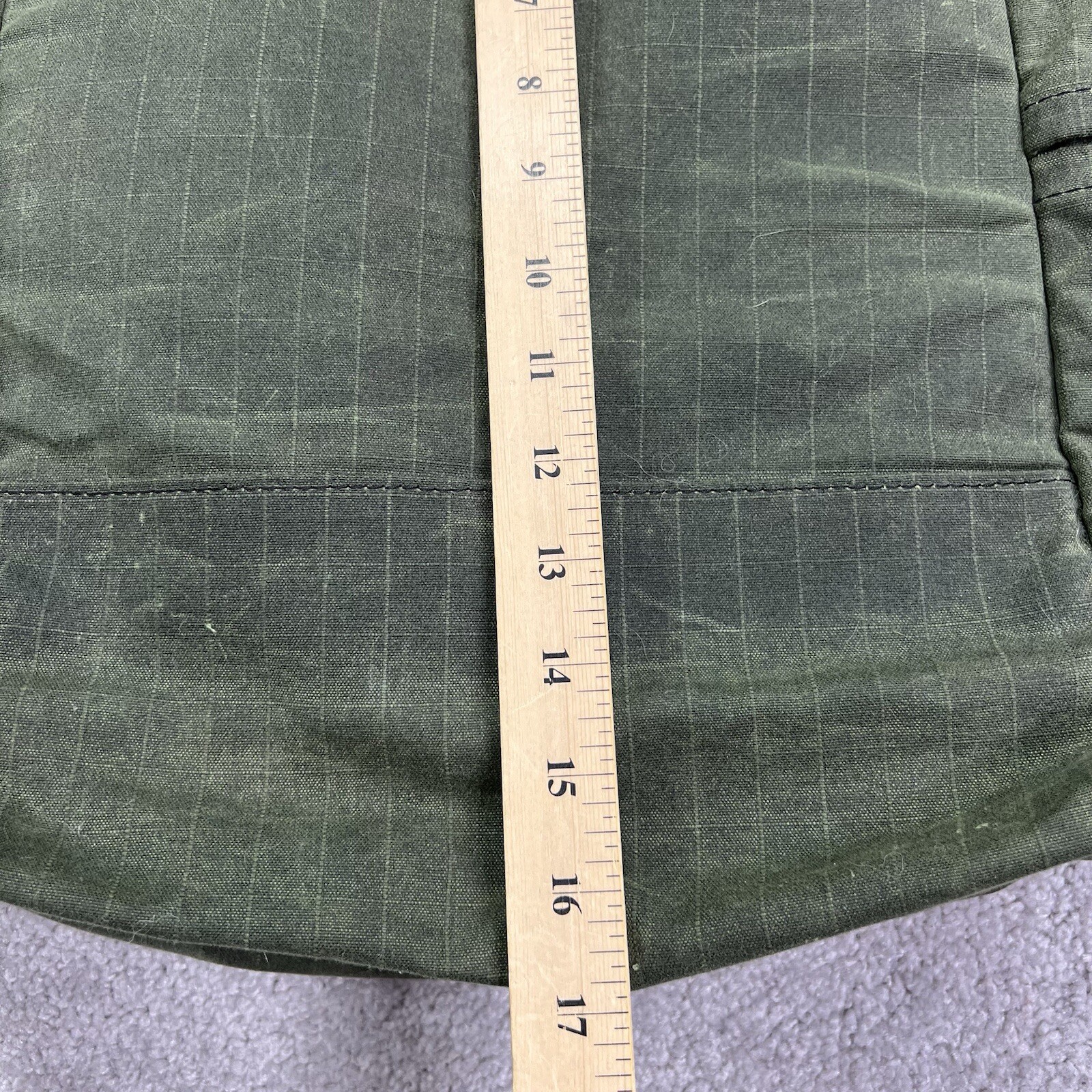 TANNER GOODS Olive Green Fabric Voyager Unisex Backpack Flaw