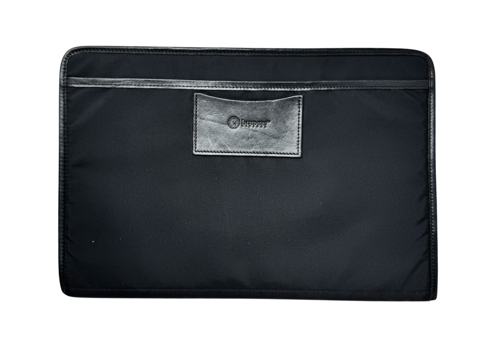 Glaser Designs Black Hand Burnished Leather 17” Flapover Bag Satchel Briefcase