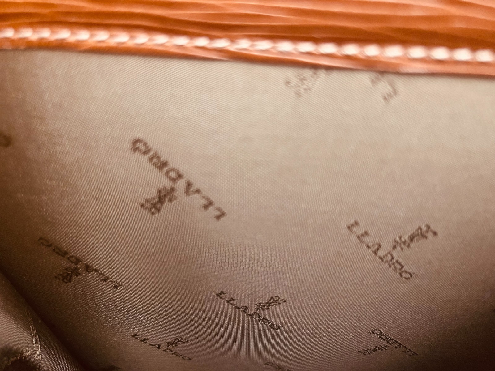 LLADRO “CALIFORNIO” Vintage Tan Leather Briefcase / Attaché / Trunk – SPAIN