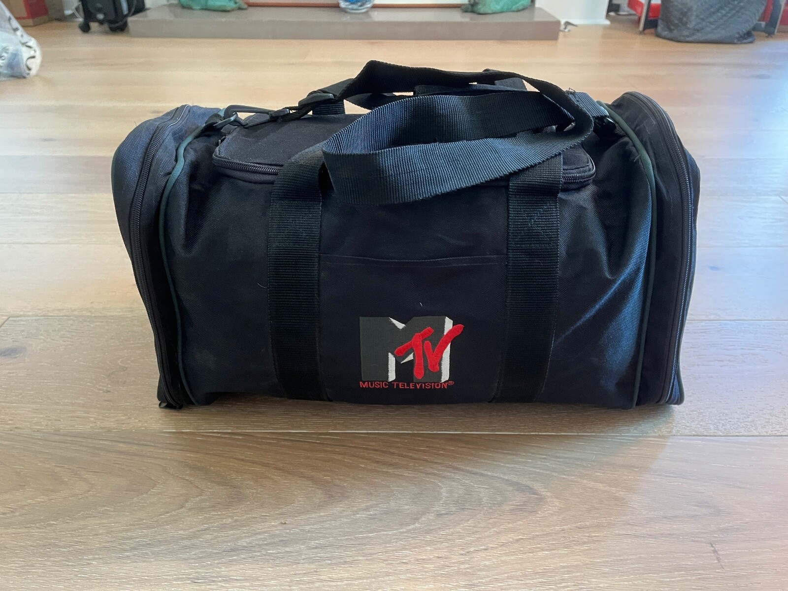Vintage MTV Black Nylon Duffle Bag (circa from 1995-2000)