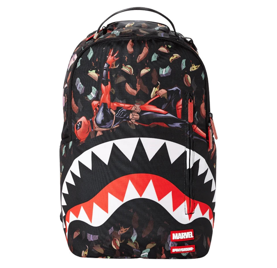 Sprayground Backpack Marvel Deadpool “Taco$ Rain Shark” – Limited Edition