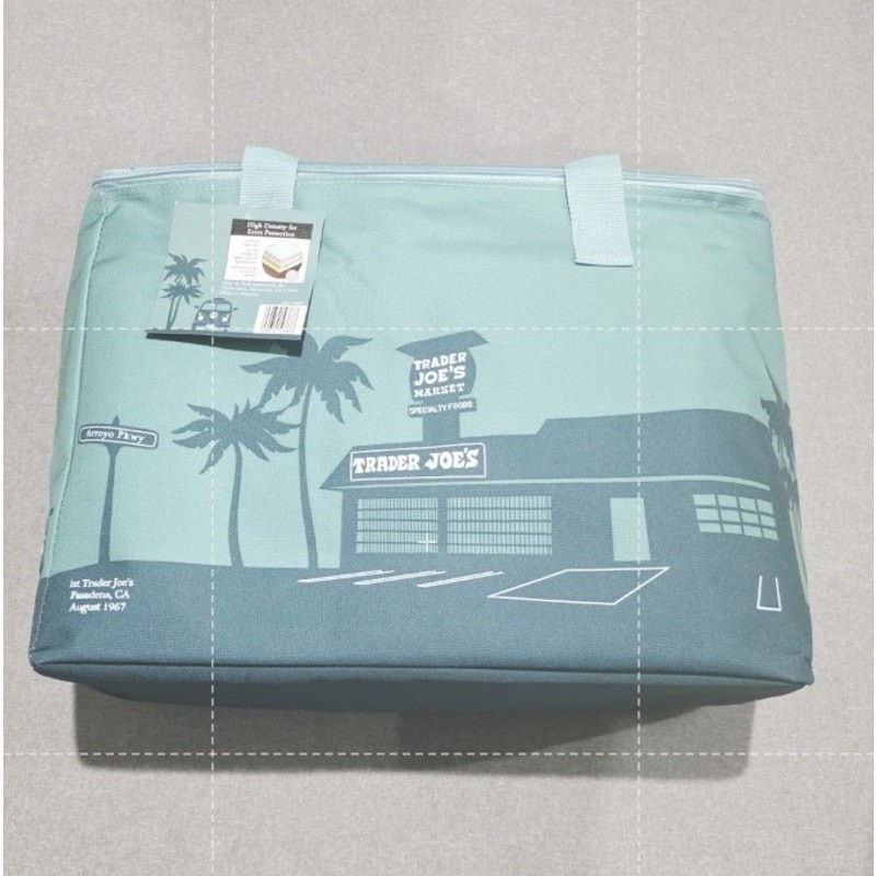 Trader Joe’s 8 Gallons Reusable Bag Cooler Large Insulated Tote Dusty Blue