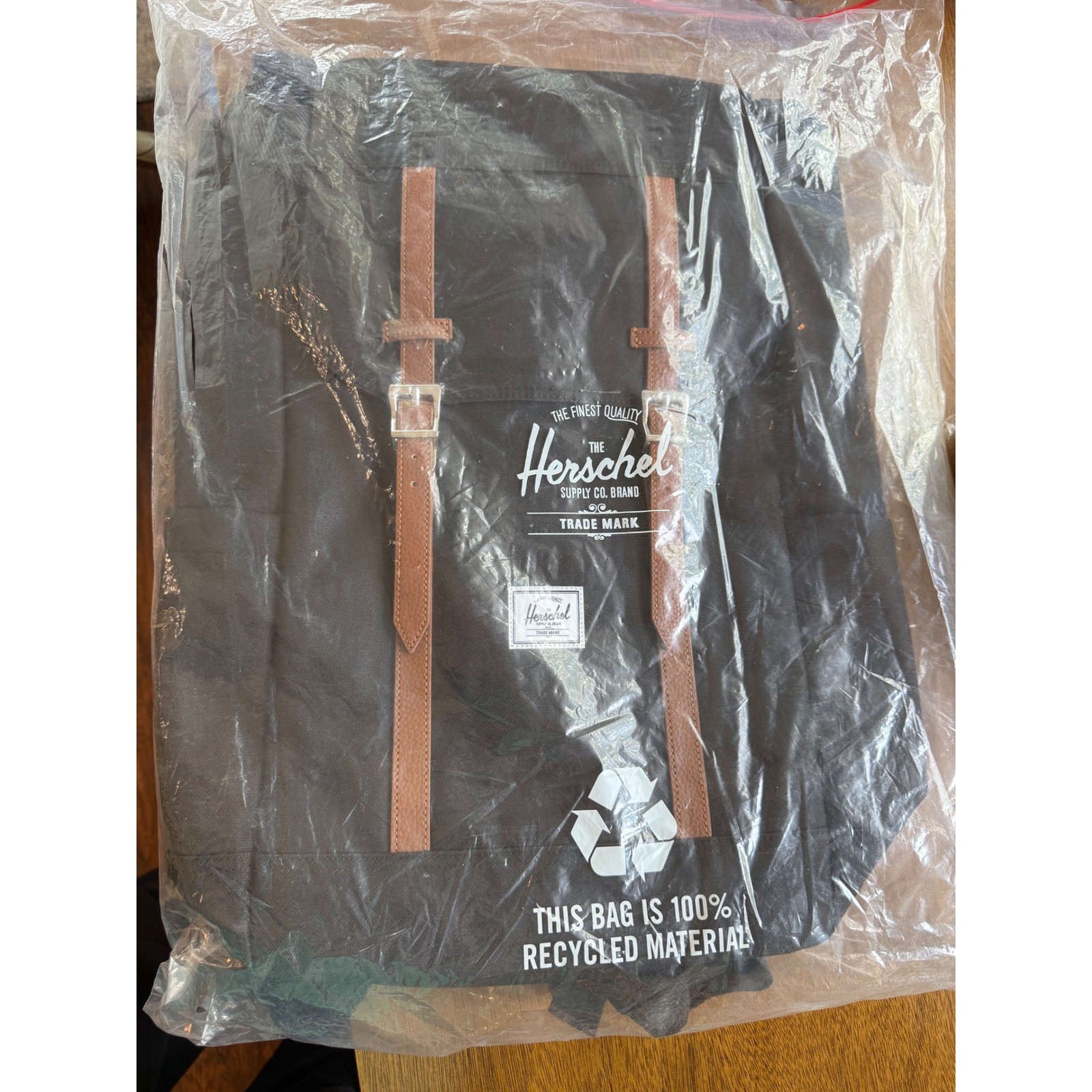 Herschel Retreat Backpack Black Brown Laptop Travel School Bag
