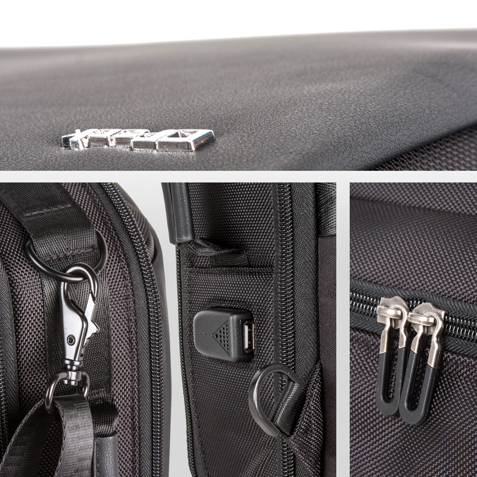 OPACK Business Backpack Expandable AntiTheft Rfid Laptop Waterproof USB Charging