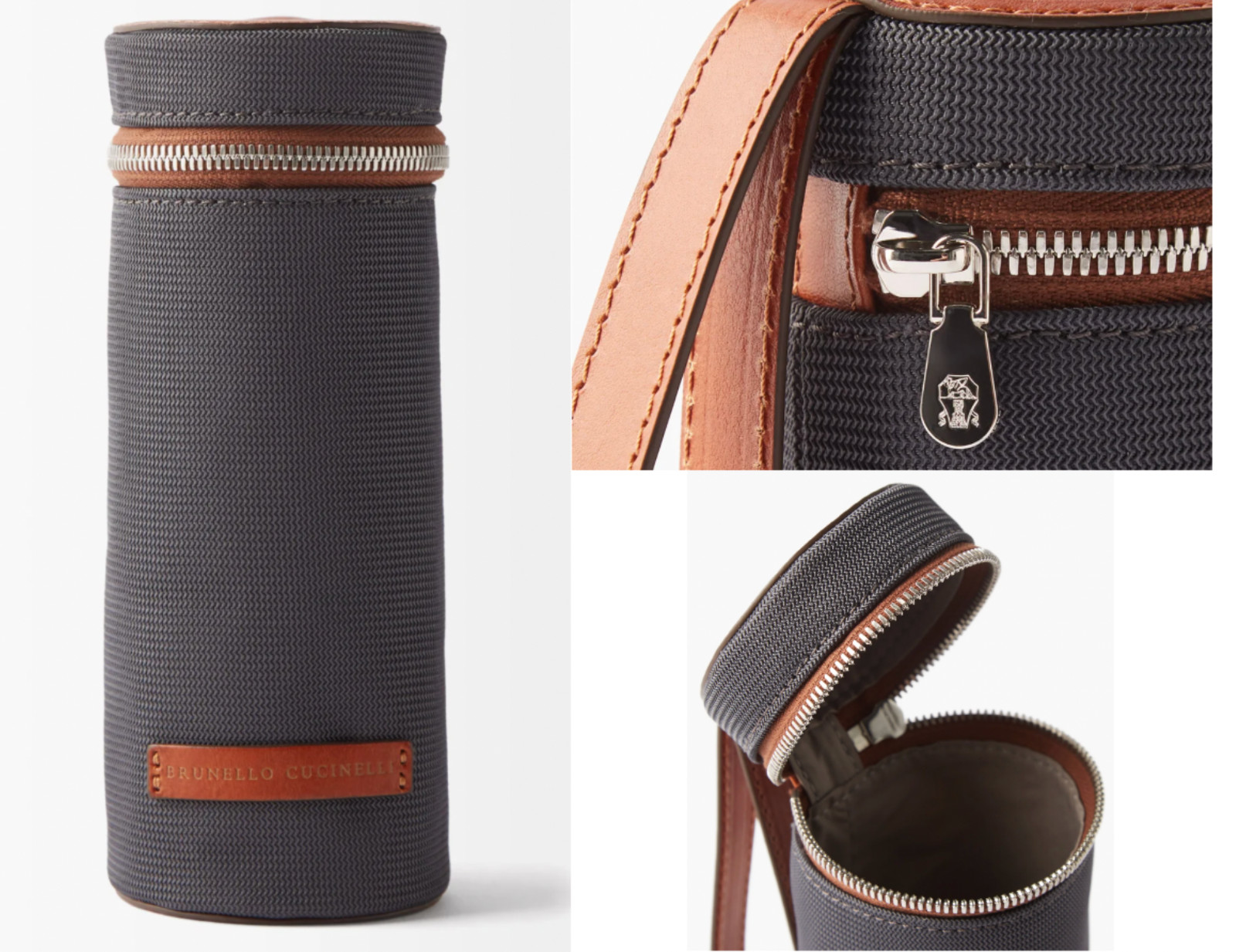 Brunello Cucinelli Bottle Holder Tennis Golf Ball Case Bag