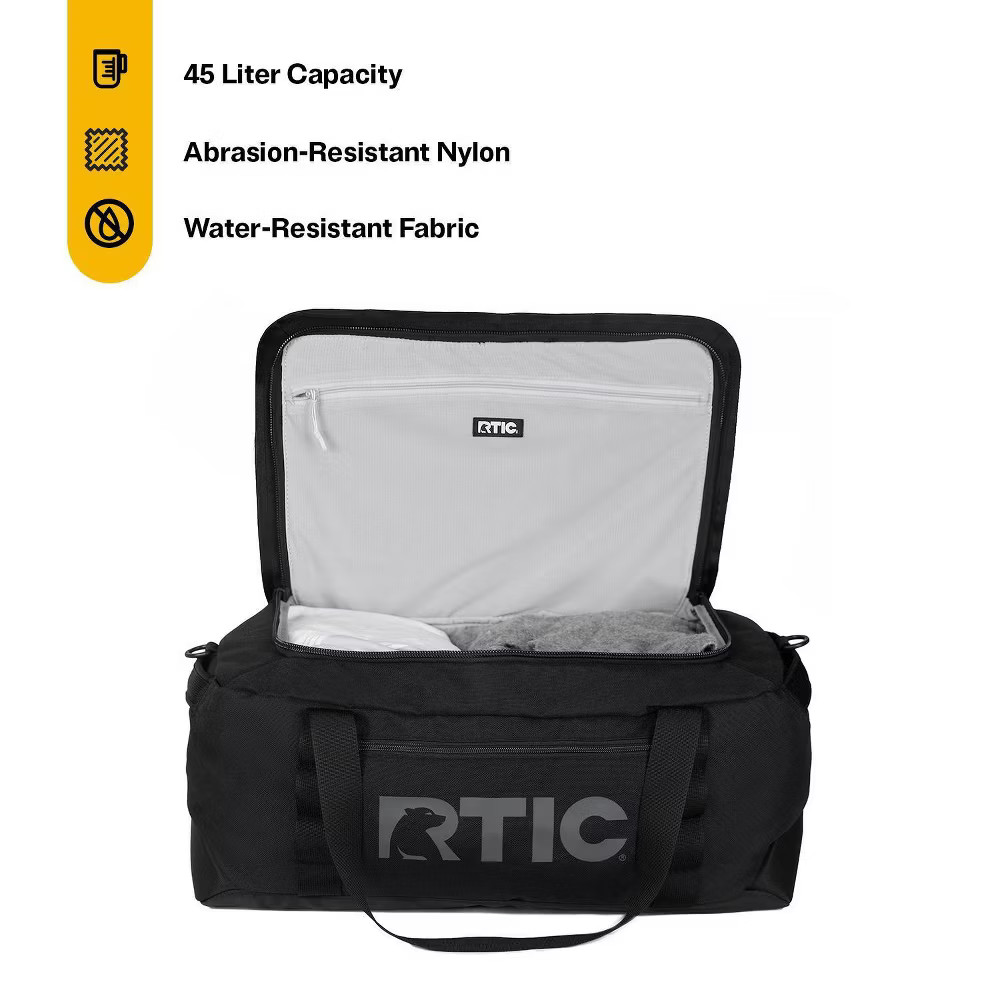 RTIC Outdoors Medium Carry On Structured Collapsible Duffel Bag – Black