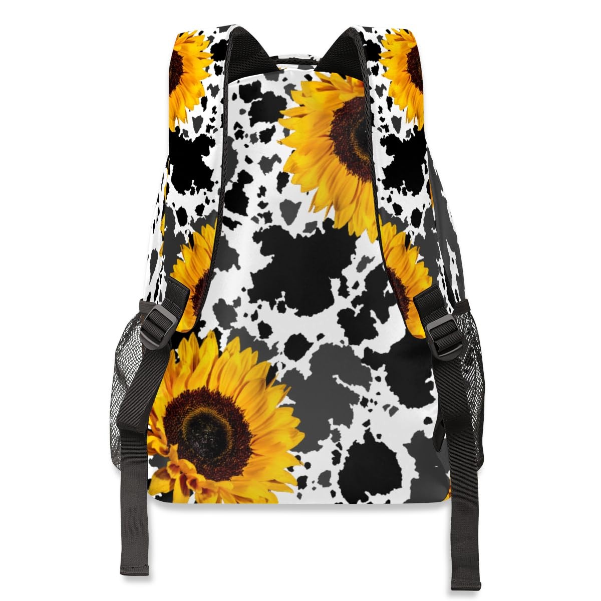 Cow print Backpack Sunflower Backpack for women 18 Inches Sunflower Bag Water…