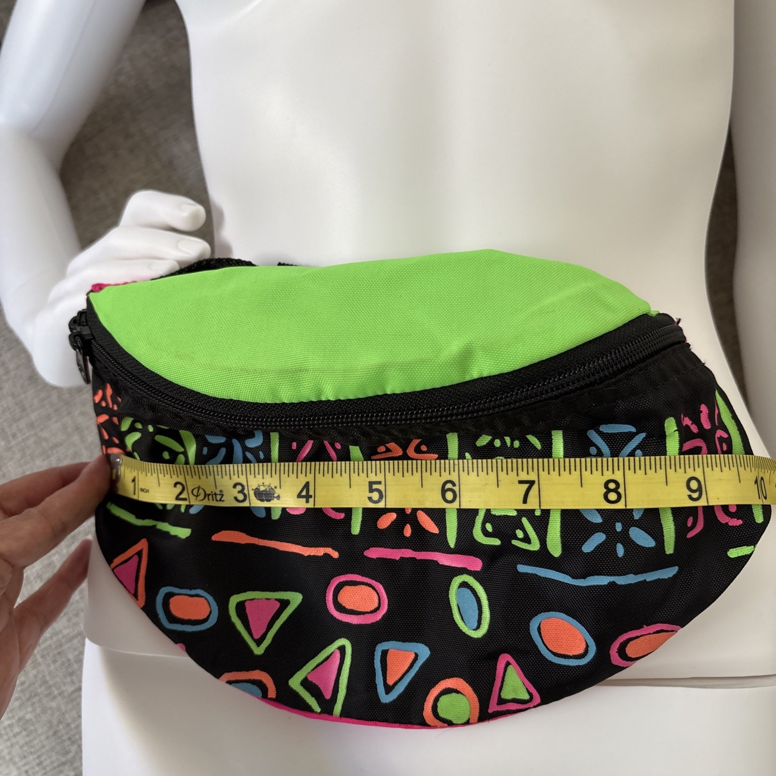 80s – 90s Vibes Fanny Pack Belt Bag Retro Neon Totally rAD! Unisex! Minor Defect