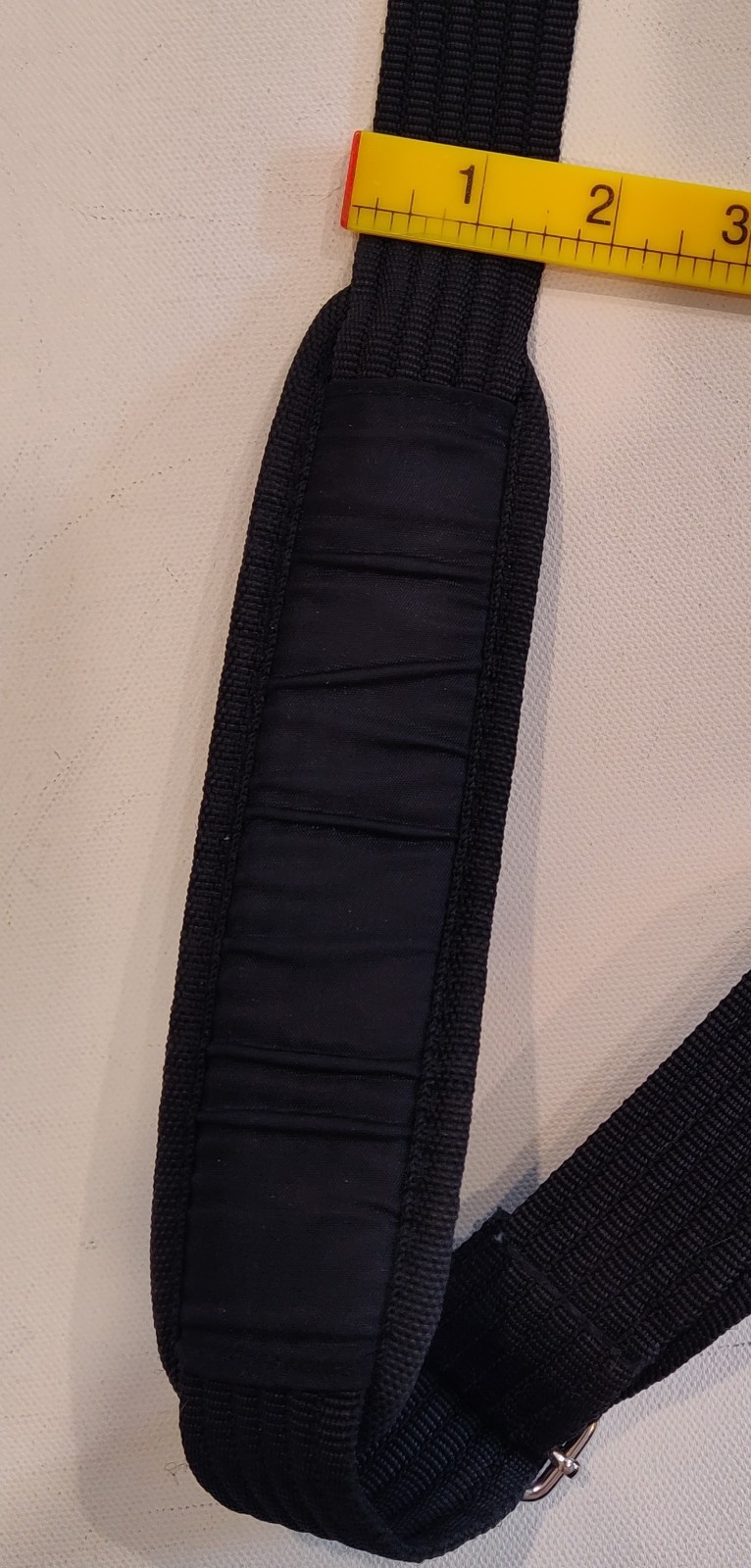 Double Pocket Shoulder Bag Utility Sling Black Padded Strap Crossbody Bag 11x8x4