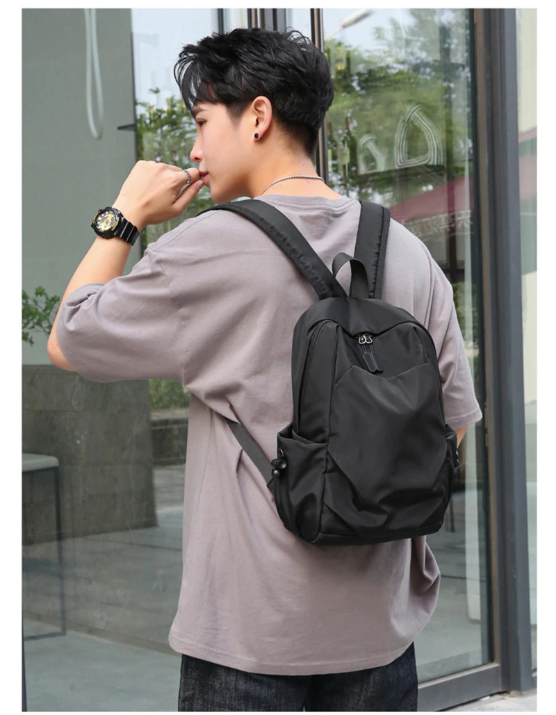 Sport Mini Men’s Backpack Fashion Small Black Travel Rucksack Shoulder School.