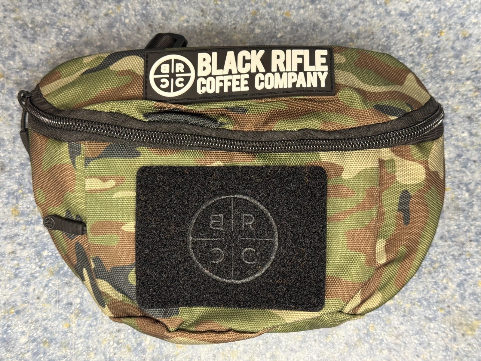 Black Rifle Coffee Company Fanny Sling Pack Woodland Camo Tactical Waist Bag NEW