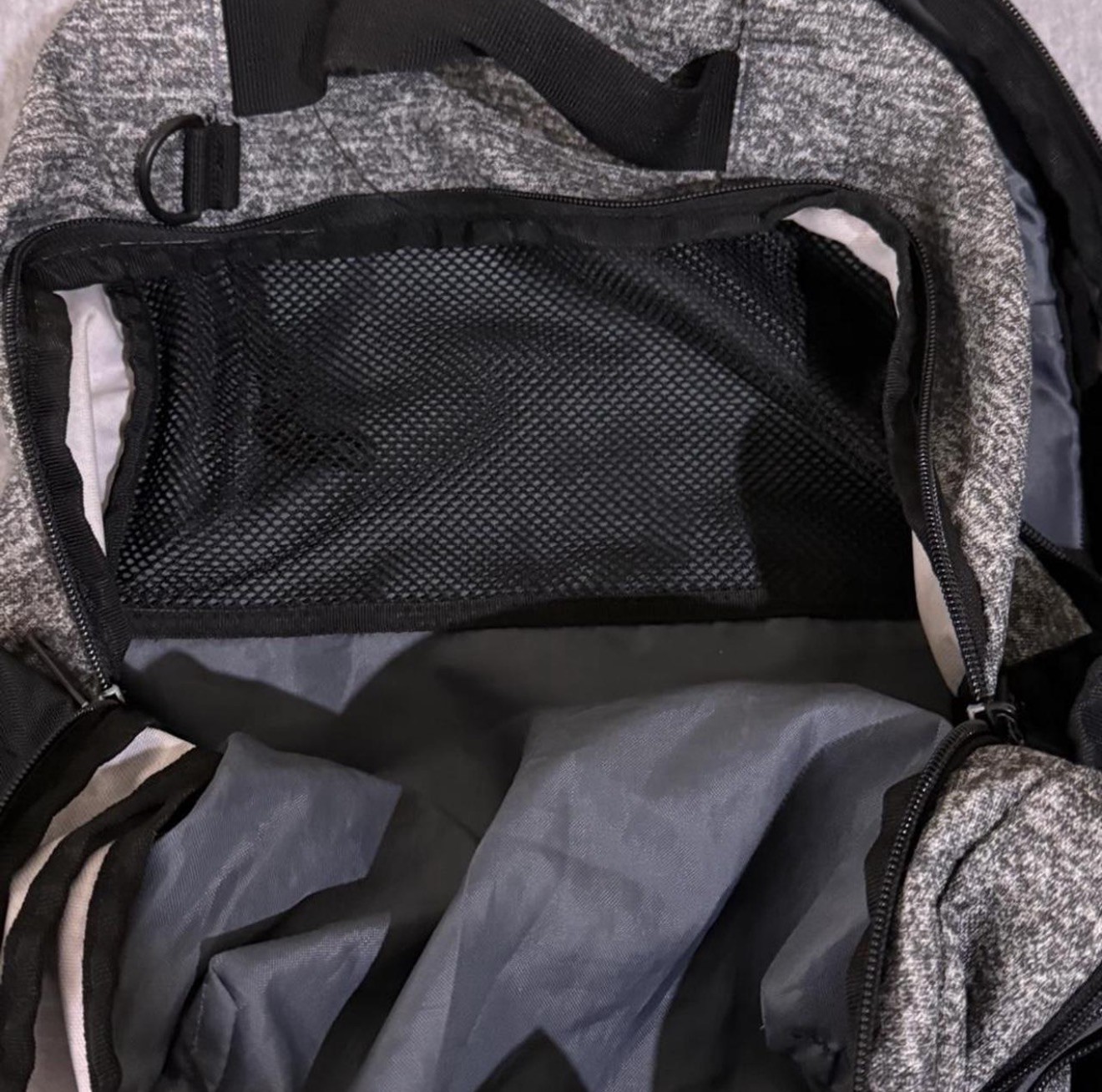 Adidas Defender Backpack, Gray with Black Zipper