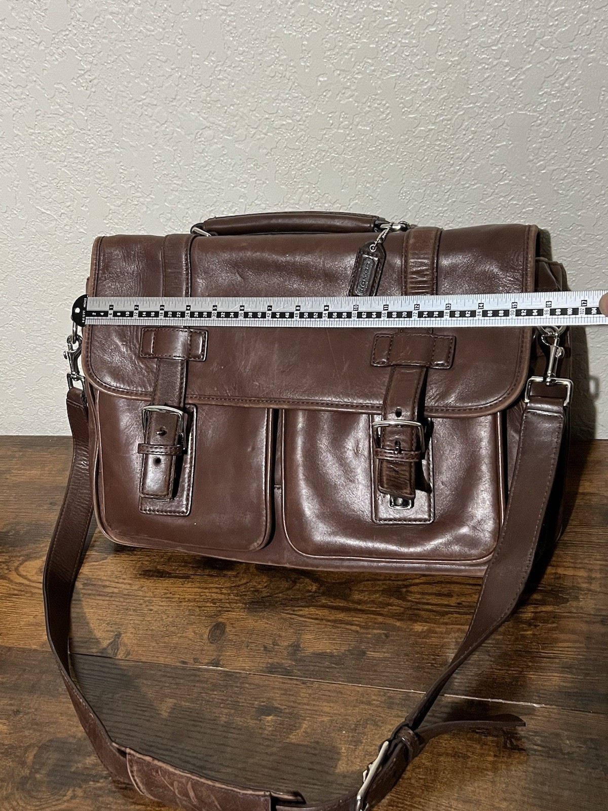 Vintage Coach Wall Street Bag Brown Glove Leather #A33-5241 Rare