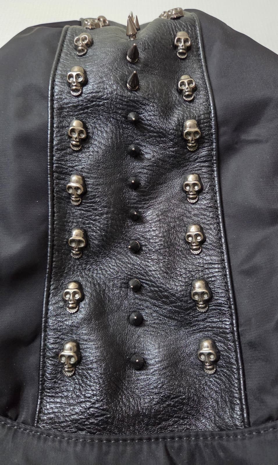 Gothic Skull Backpack Black Studded Punk Rock Travel School Laptop Bag