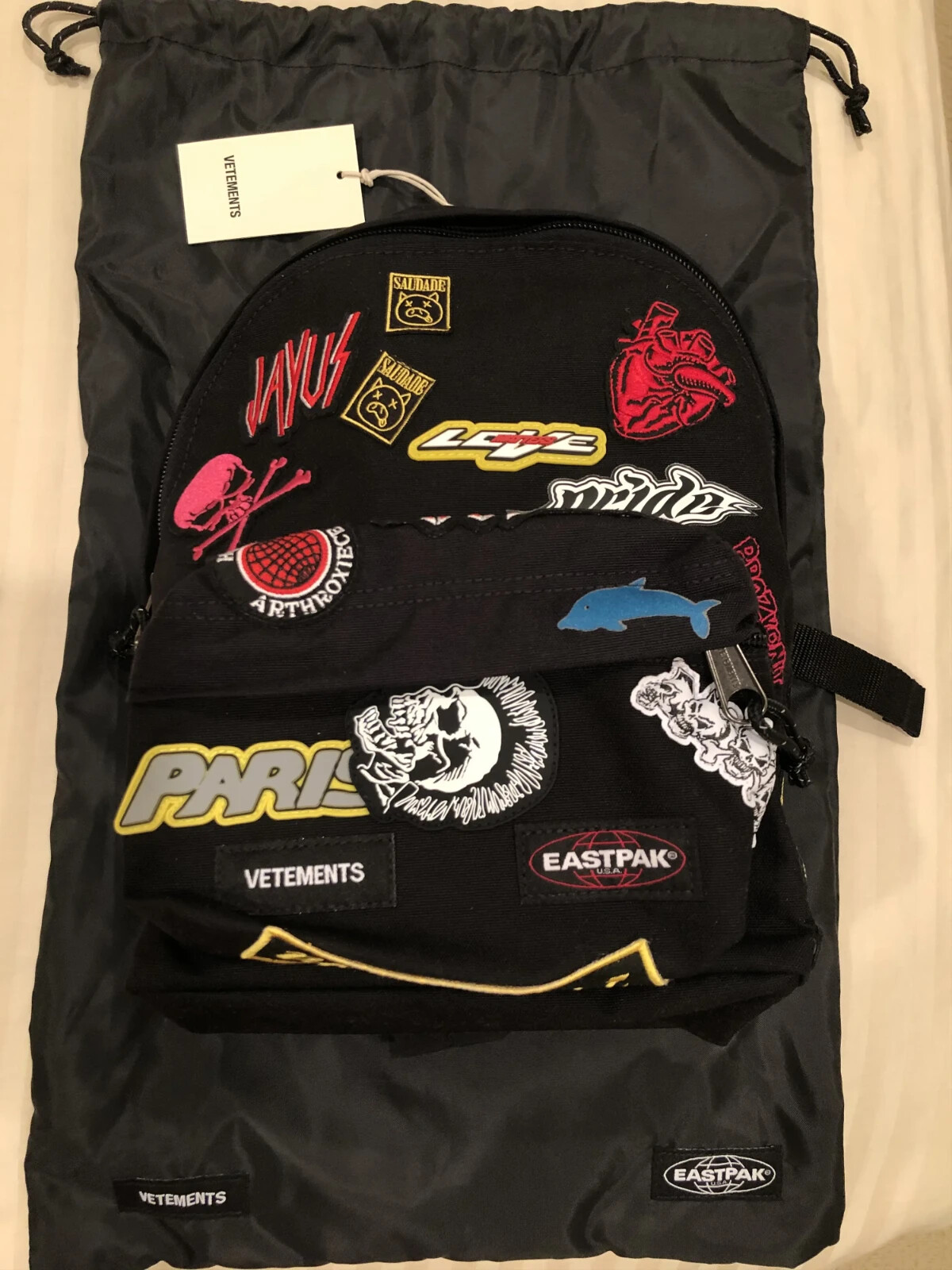 Vetements Eastpak Mini Embroidered Sticker Backpack SAME DAY SHIPPING