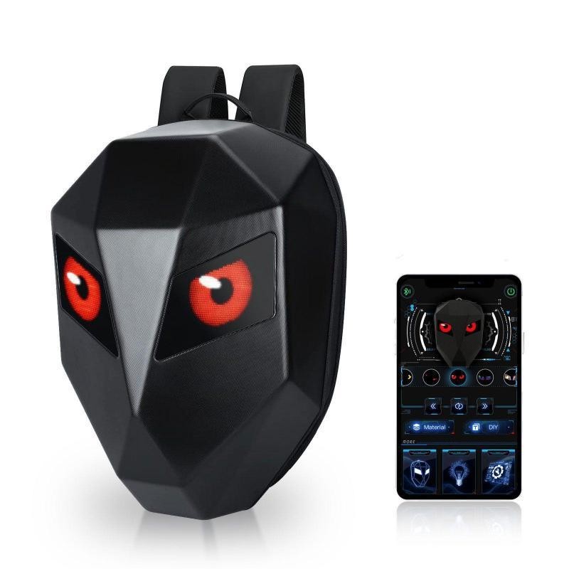 LED Motorcycle Backpack App Control RGB Eye Display Bag 18″ / 46cm Riding Pack