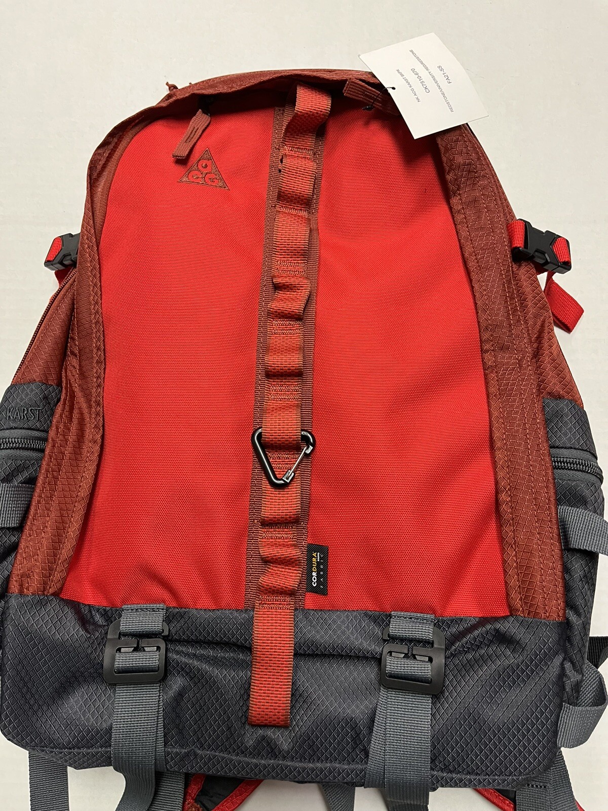 Nike ACG Karst Backpack Red Stone University Red Cordura CK7510-010 NWT