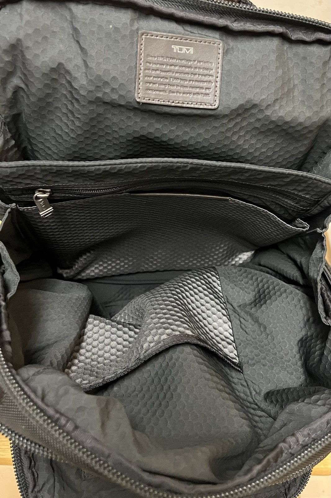 TUMI Parrish 16.0” Ballistic Nylon Backpack – Black/Brown