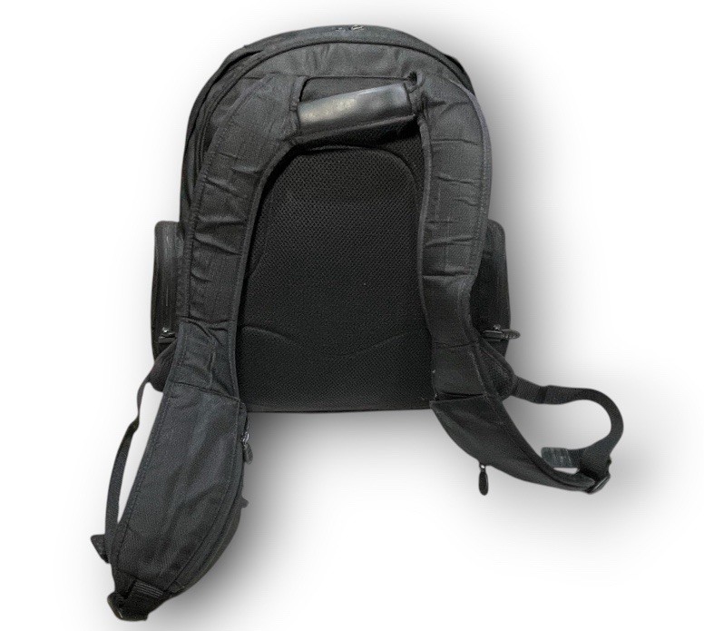 TUMI T2 Laptop Backpack. Ballistic Nylon & Leather 18”x14” Black Used