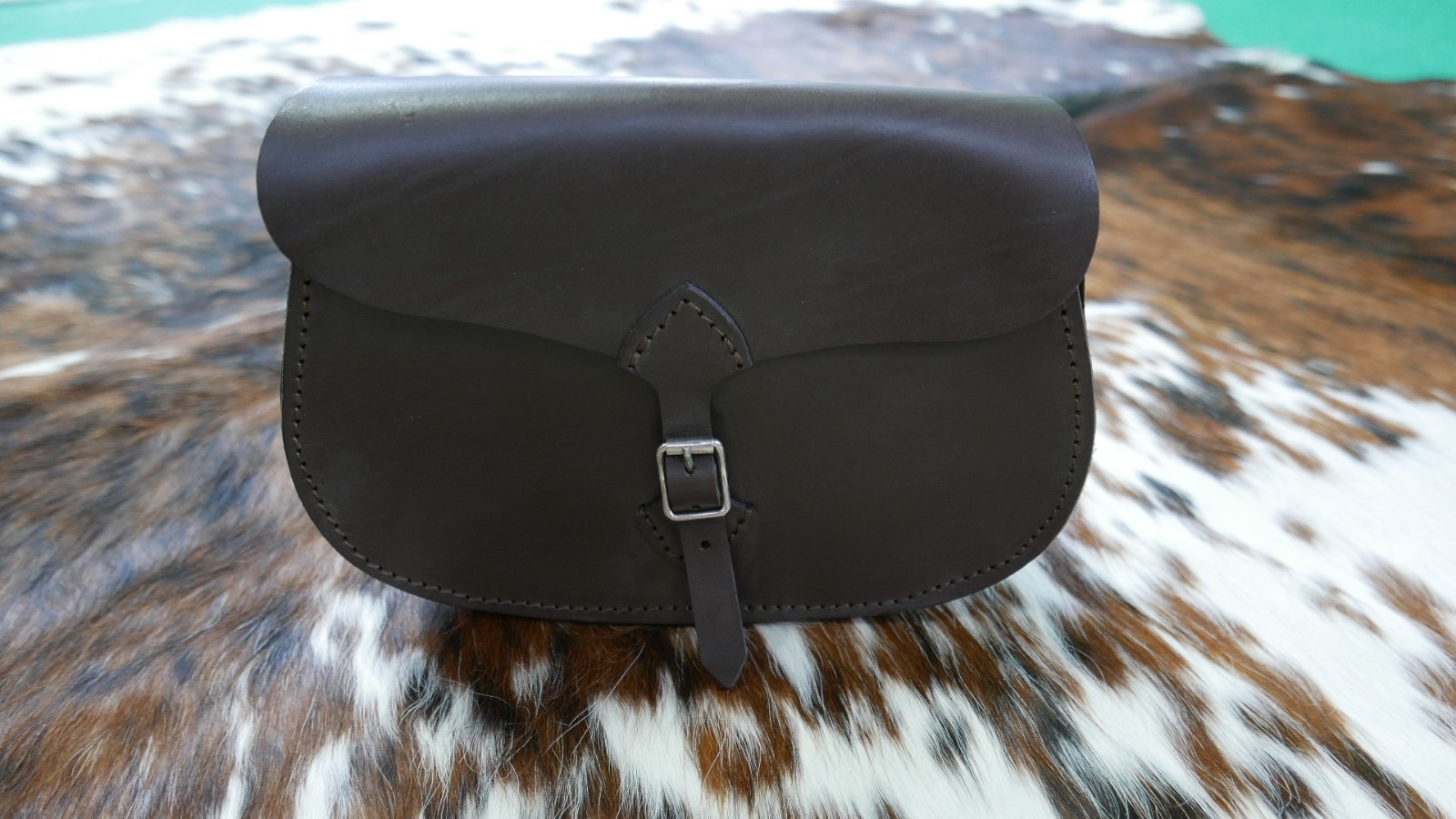 Medium Saddle Leather Sling bag in Dark Terracotta Color Veggie Tanned Sling Bag