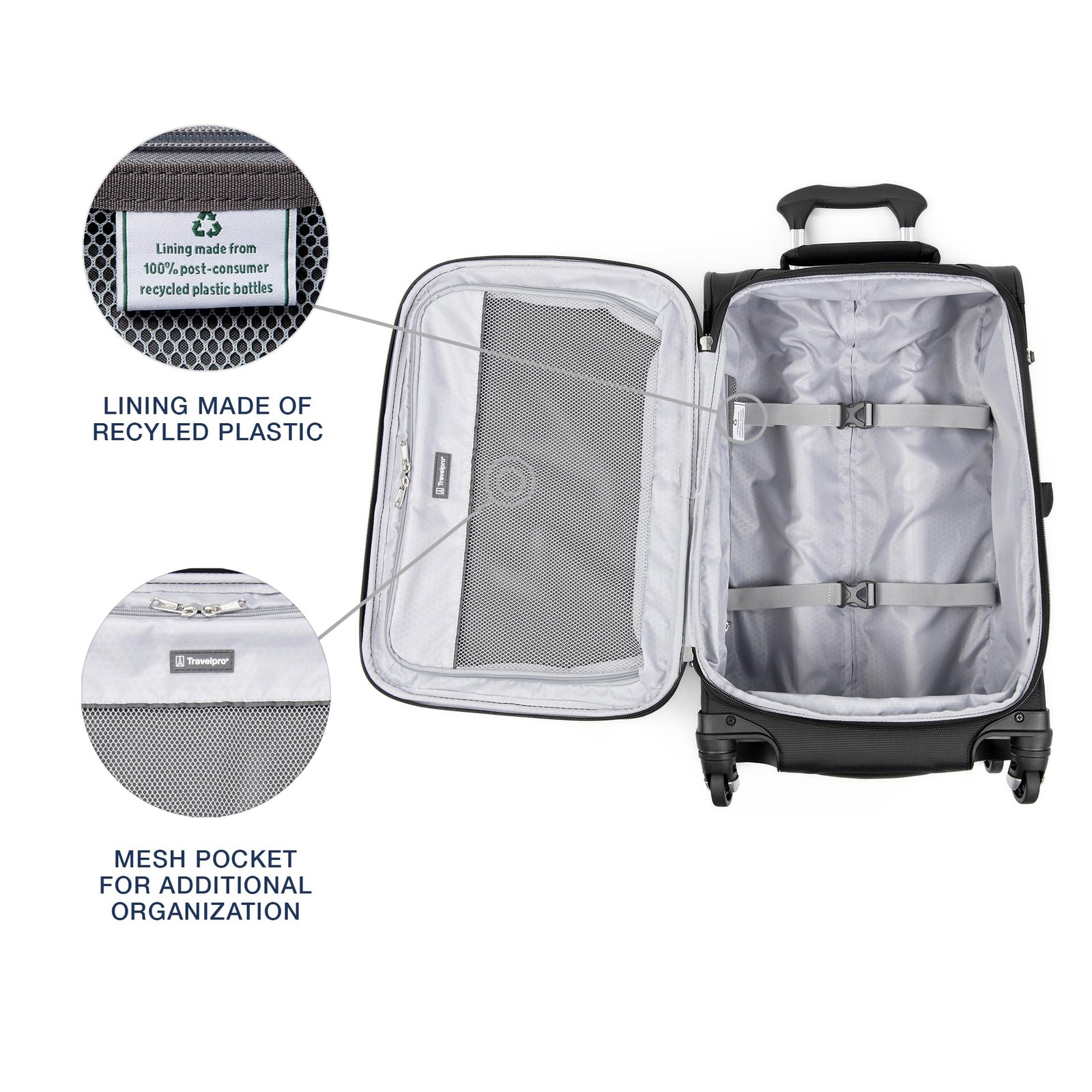 Travelpro Maxlite 5 Softside Expandable Luggage with 4 Spinner Wheels, 21 In U97