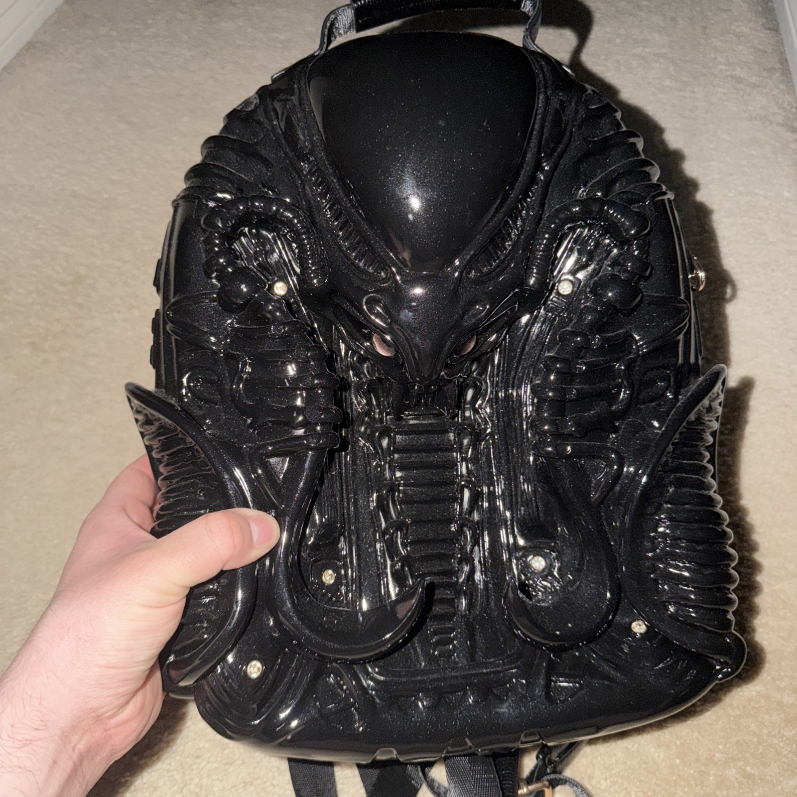 Alien 3D Backpack Unique Irregular Shape Streetwear Punk Style Unisex