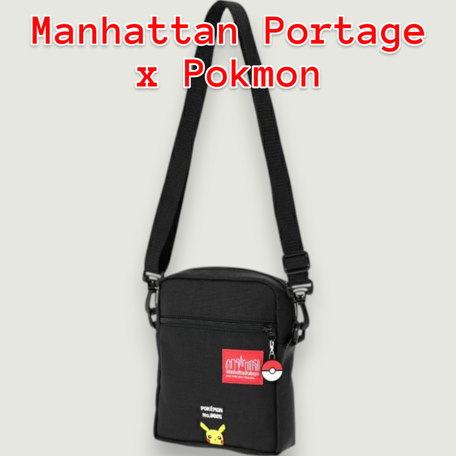 Manhattan Portage x Pokemon Collaboration Unisex City Light Bag Ver.2 Pikachu
