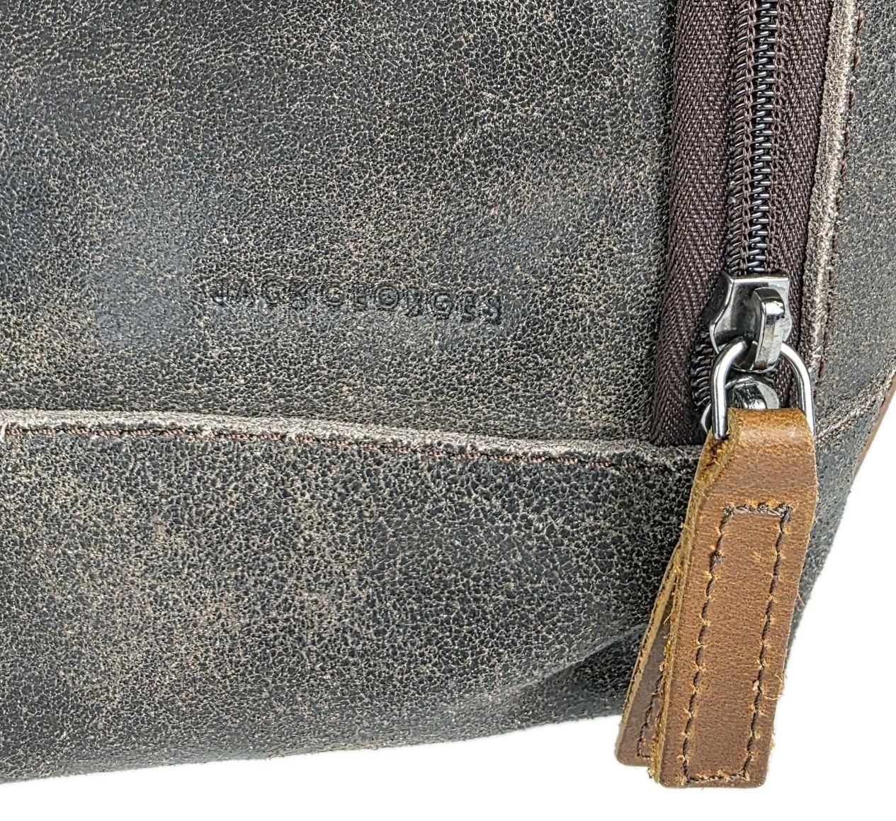 JACK GEORGES Dakota Laptop Backpack Distressed BUFFALO Leather RS516 (BROWN) New