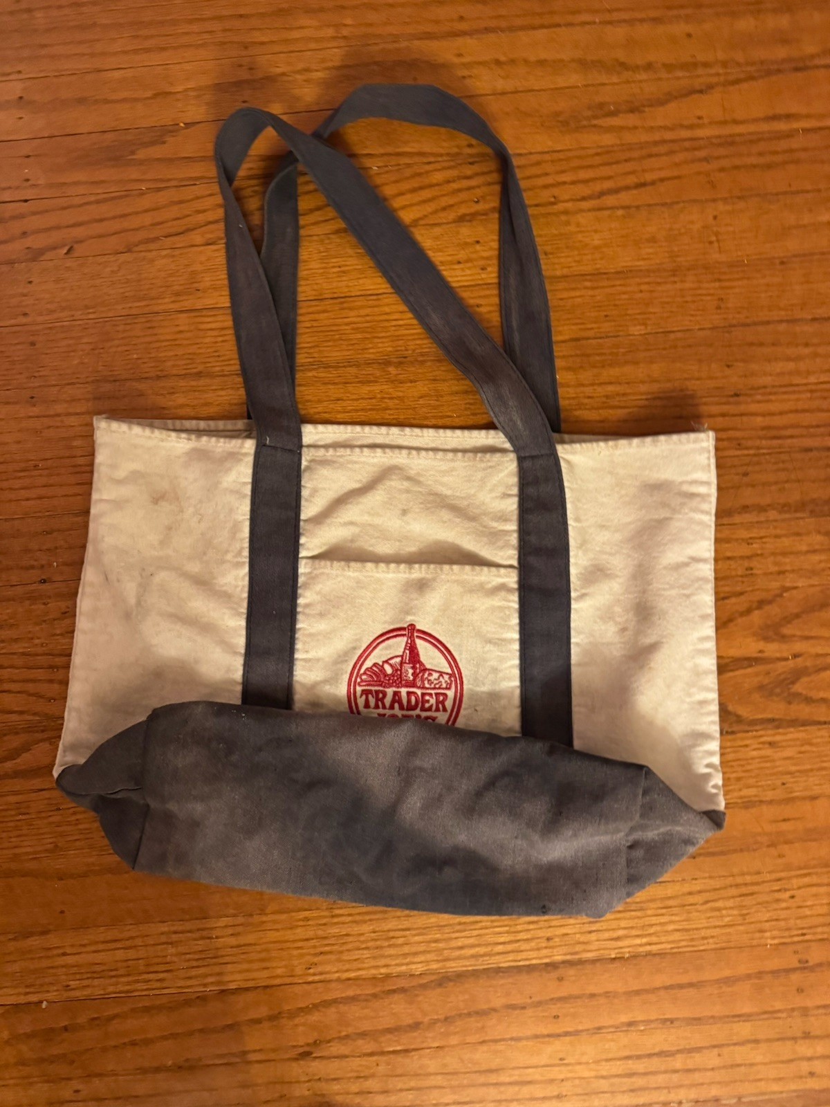 Trader Joe’s Canvas Eco Tote Bag Heavy Duty Grocery vintage Y2K distressed faded