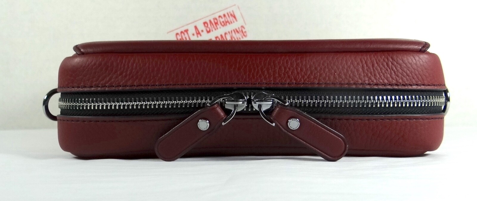 Michael Kors Hudson Dark Berry Pebbled Leather Utility Messenger Crossbody Bag