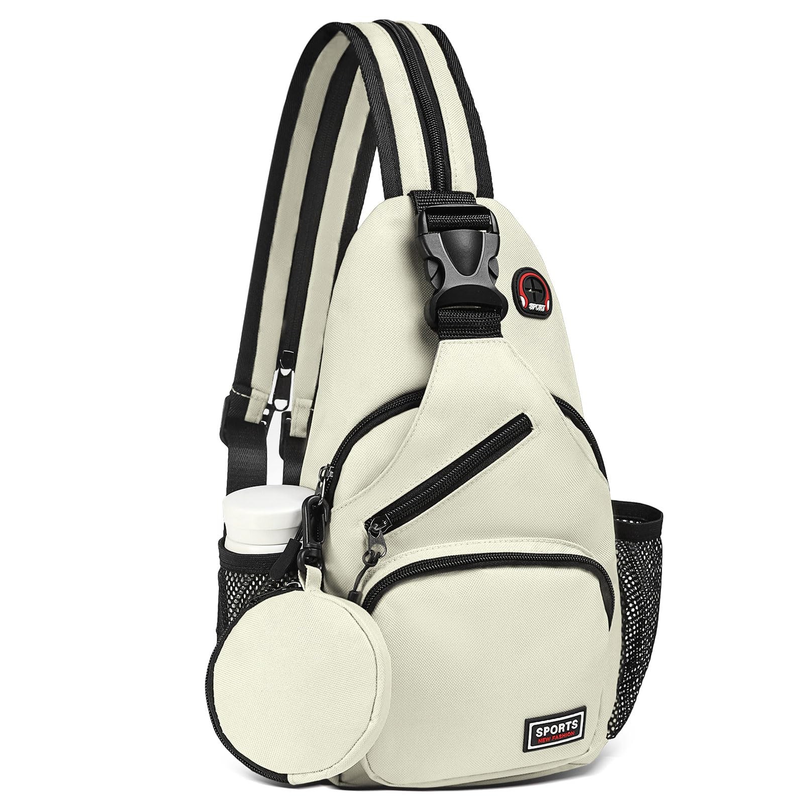 Sling Bag Fits 7.9 Inch Tablet Crossbody Mini Backpack Coin Pocket White