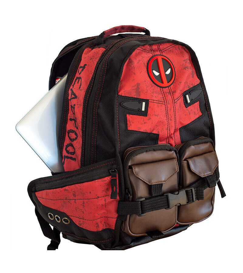 Marvel Comics Deadpool Cosplay Backpack Knapsack Traveling Bag Laptop Bag Men