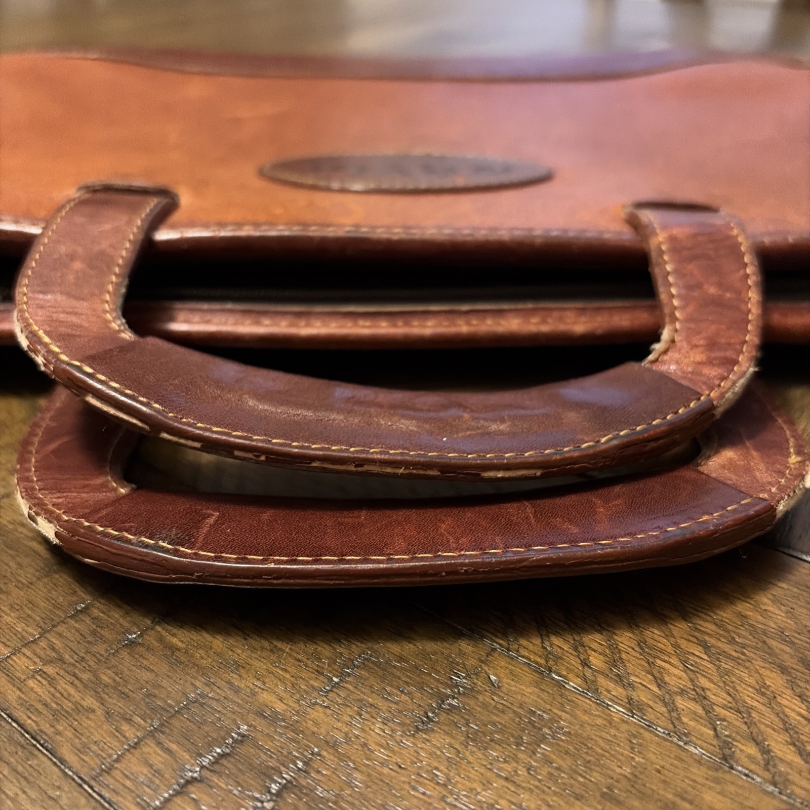 Orvis Leather Messenger Briefcase Bag