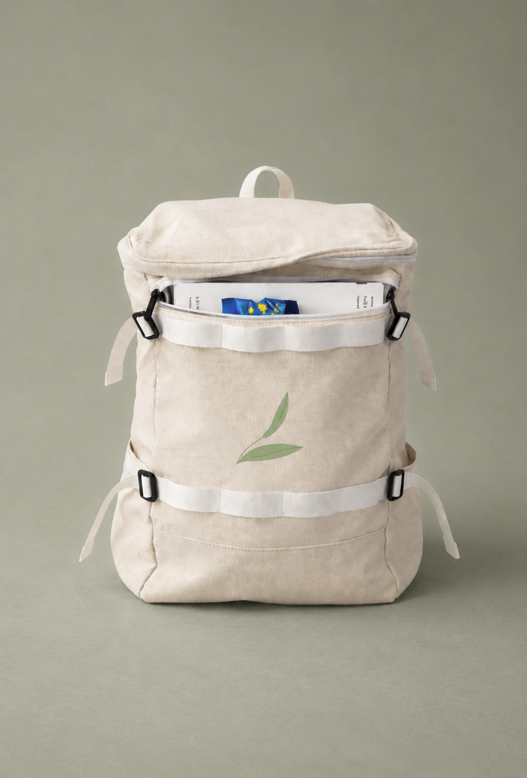 Organic Cotton Backpack – Eco Travel Bag, Minimalist, Sustainable, Lightweight